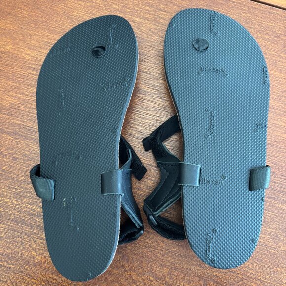 Worn Once! Shamma Barefoot ZeroDrop Vibram Sole Black & Brown Sandals - Size 5.5 - Picture 8 of 9